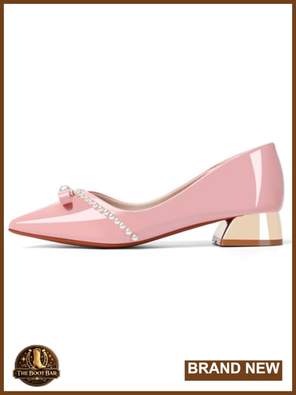 Low Block Chunky Heels Pointed Toe Work Pumps Slip on Comfort Dress Shoes - Picture 3 of 6